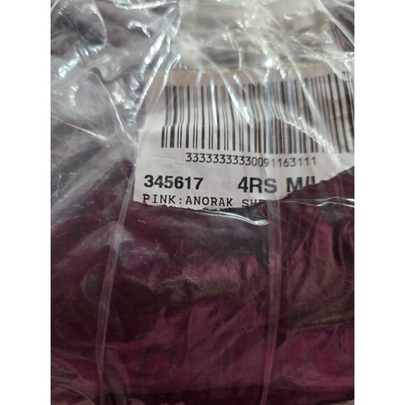 NEW Victoria's Secret PINK Anorak Windbreaker Hoodie Sherpa Black Orchid M - L - Picture 5 of 5